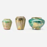 Pewabic Pottery, Collection of three vases