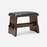 Early stool, model 309 by L. & J.G. Stickley from the Onondaga Shops, c. 1906, oak, leatherette, sold Apr 2025