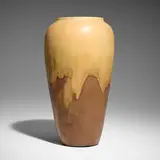 Mary Chase Perry for Pewabic Pottery, Early vase, 1904-07, drip-glazed earthenware