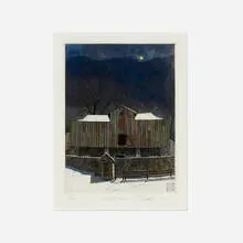 Peter Sculthorpe, Dallet's Hollow, 1993, etching in colors with watercolor on paper