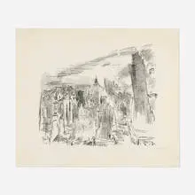 Oskar Kokoschka, Manhattan II, 1966, lithograph