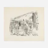 Oskar Kokoschka, Manhattan II, 1966, lithograph