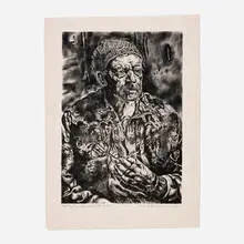 Ivan Albright, Fleeting Time, Thou Hast Left Me Old, 1945, lithograph