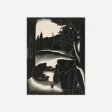 Paul Landacre, Sultry Day, 1937, wood engraving