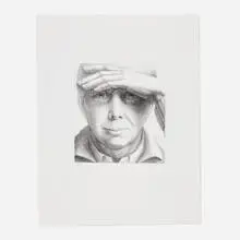 George Tooker, Self-Portrait I, 1984, lithograph