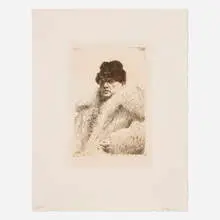 Self-Portrait by Anders Zorn, 1916, etching, sold Mar 2025