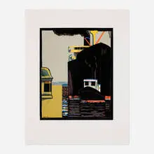 Lockwood Dennis, Locks, 1995, woodcut in colors
