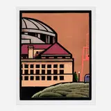 Lockwood Dennis, Immigration and Kingdome, 2000, woodcut in colors