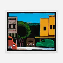 Lockwood Dennis, Uptown, 1995, woodcut in colors