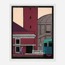 Lockwood Dennis, King Street Station, 2000, woodcut in colors