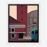 Lockwood Dennis, King Street Station, 2000, woodcut in colors