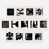 Michael Spafford, Thirteen Ways of Looking at a Blackbird (Opera House), 1986, woodblock
