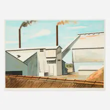Clarence Carter, American Factory, 1980, lithograph in colors
