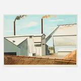 Clarence Carter, American Factory, 1980, lithograph in colors