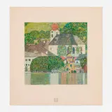 Gustav Klimt, Kirche am Woldgangsee (from the An Aftermath portfolio), 1931, collotype in colors on Chine-collé laid to wove paper