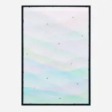 Claire Colette, Ritual Worlding, 2021, acrylic, ash, salt, rainwater, resin incense, flower essence, cedar, roses, lavender and molding paste on canvas
