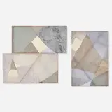 Martha Tuttle, Windstorm, 2020, wool, silk, linen, pigment, dye, and mixed media in four parts