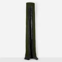 Thomas Grünfeld, Ohne Titel, 1987, steel, felt, glass and leather