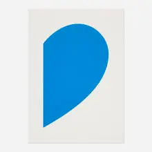 Small Blue Curve by Ellsworth Kelly, 2012, lithograph on Rives BFK, sold Dec 2025