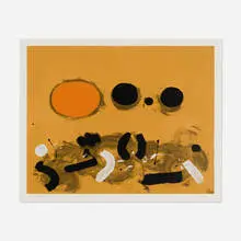 Orange Oval by Adolph Gottlieb, 1972, screenprint in colors, sold Dec 2025