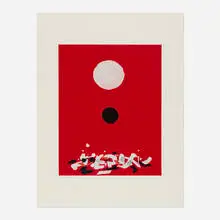 Crimson Ground by Adolph Gottlieb, 1972, screenprint in colors, sold Dec 2025