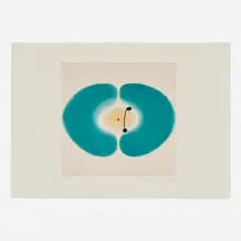 Victor Pasmore, Blue Mandala, 1978, etching and aquatint in colors with chine-collé on Fabriano wove