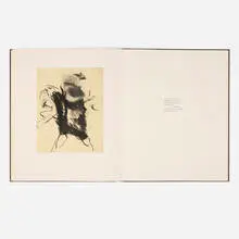 Willem de Kooning, Poems by Frank O'Hara, 1988, bound lithograph in colors on Japanese Kitakata applied to letterpressed Twinrocker hand-made paper, goatskin gilt leather