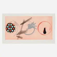 Pale Lamps by James Rosenquist, 1978, etching, aquatint, screenprint and pochoir in colors on Pescia Italia, sold Dec 2025