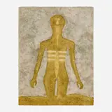 Rufino Tamayo, Figura en ocre (from the Rufino Tamayo 16 Aguafuertes portfolio), 1976, etching and aquatint in colors