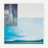 John Baldessari, Double Motorcyclists and Landscape (Icelandic 2003) (from The Overlap series), 2003, offset lithograph in colors
