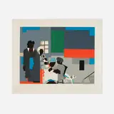 Romare Bearden, Blue Carolina Morning, c. 1979, screenprint in colors