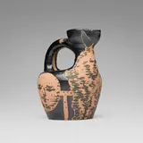 Centaure et visage by Pablo Picasso, 1953, red earthenware with engobe and paraffin decoration, black enamel, sold Dec 2025