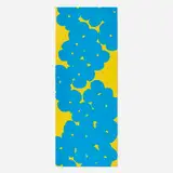 Donald Sultan, Wallflower (Cyan Blue and Yellow), 2018, screenprint in colors