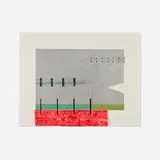 Richard Tuttle, Pacific Seriously, 2011, spit-bite and aquatint in colors, chine-collé and paper pulp construction with hand-coloring