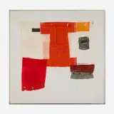 Robert Rauschenberg, Cat Paws (from the Airport Suite), 1974, relief and intaglio in colors on fabric with bottle caps and buttons