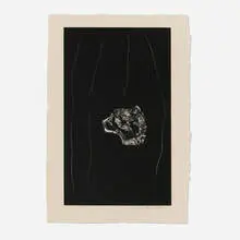 Soot-Black Stone, #3 by Robert Motherwell, 1975, lithograph on Georges Duchêne Hawthorne of Larroque handmade, sold Dec 2025