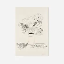 Flowers (Black and White) by Andy Warhol, 1974, screenprint, sold Dec 2025