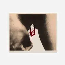 Judy Chicago, Red Flag, 1971, photolithograph in colors