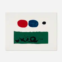 Green Foreground by Adolph Gottlieb, 1972, screenprint in colors, sold Dec 2025