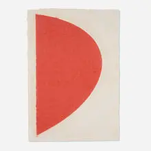 Ellsworth Kelly, Colored Paper Image IV (Red Curve), 1976, colored and pressed paper pulp