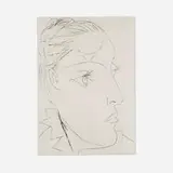 Pablo Picasso, Portrait de femme, 1936, drypoint on Montval