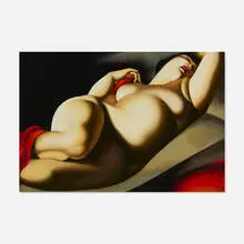 Tamara de Lempicka, La Belle Rafaela, screenprint in colors on museum board