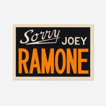 Adam McEwen, Sorry Joey Ramone, 2009, screenprint in colors on vinyl