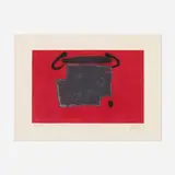 Antoni Tàpies, Cinta negra (from the U no és ningú portfolio), 1979, etching and aquatint in colors
