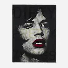 Russell Young, Jagger, Dirty Pretty Things, 2010, acrylic and enamel screenprint in colors with UV text