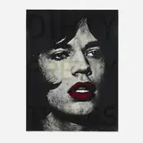Russell Young, Jagger, Dirty Pretty Things, 2010, acrylic and enamel screenprint in colors with UV text