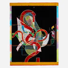 Frank Stella, Pergusa Three (from the Circuits series), 1983, relief-print etching and woodcut in colors on TGL handmade and hand-colored paper