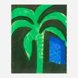 Howard Hodgkin, Palm and Window, 1991, intaglio in colors with carborundum and hand-coloring on Arches