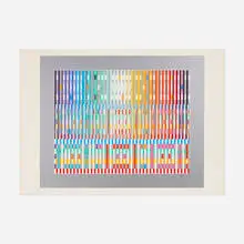 The Blessing by Yaacov Agam, 1990, screenprint in colors, sold Dec 2025