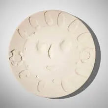 Visage aux palmes by Pablo Picasso, 1956, white earthenware, sold Dec 2025